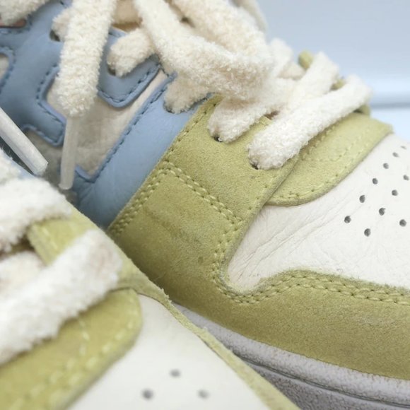 Fendi Match Sneakers Yellow Suede & Light Blue Leather Size 38 - Picture 2 of 12